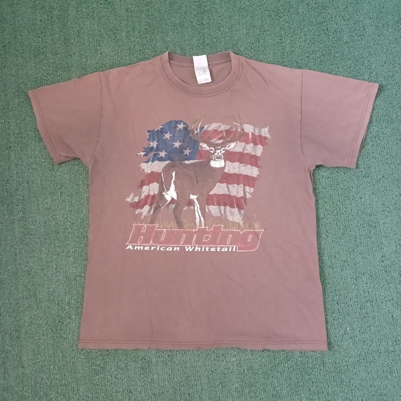 VINTAGE Hunting American Whitetail T Shirt Size Large - Picture 1 of 5